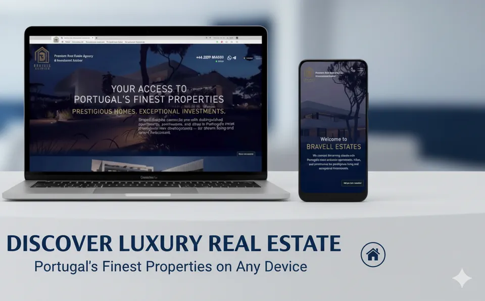 Bravell Estates luxury real estate website with property catalog